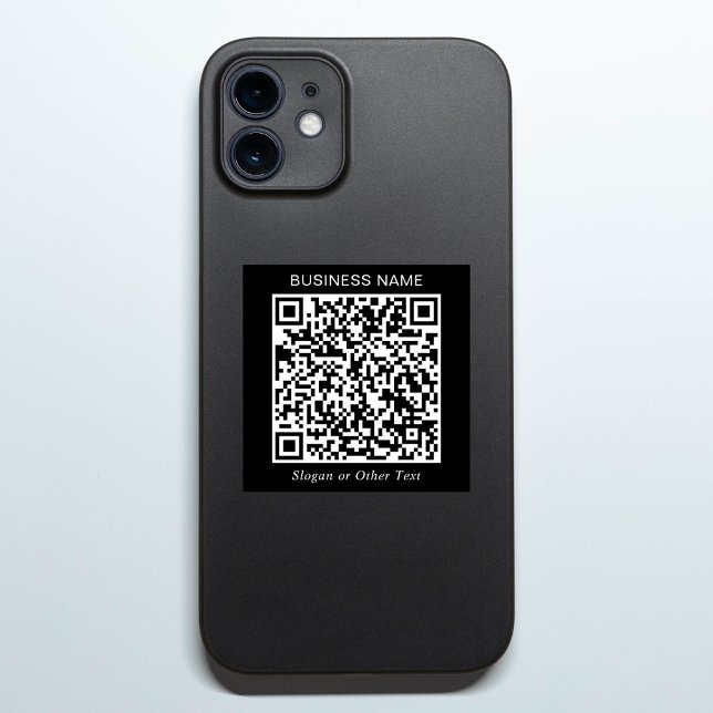 Sticker Créez votre propre code QR noir promotionnel (Create Your Own QR Code Black Promotional Sticker)