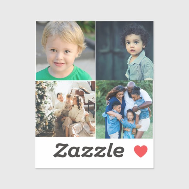 Sticker Créez votre propre collage de 4 photos (Feuille)
