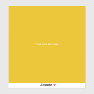 Sticker Créez Votre Propre Conception Personnalisée Jaune