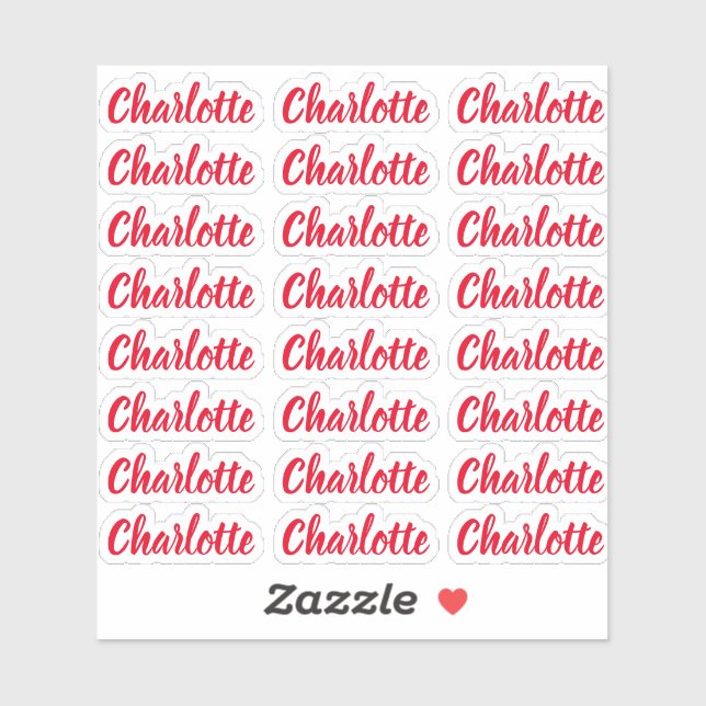 Sticker Créez Votre Propre Élégant Nom De Script Personnal (Feuille)