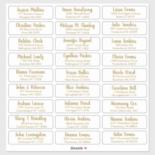 Sticker Créez Votre Propre Élégante Adresse D'Invité De Ma