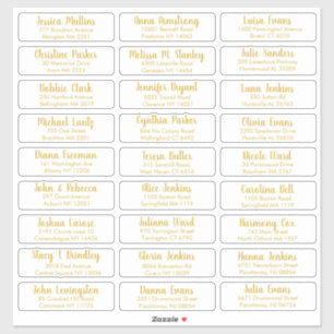 Sticker Créez Votre Propre Élégante Adresse D'Invité De Ma