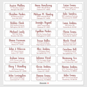 Sticker Créez Votre Propre Élégante Adresse D'Invité De Ma