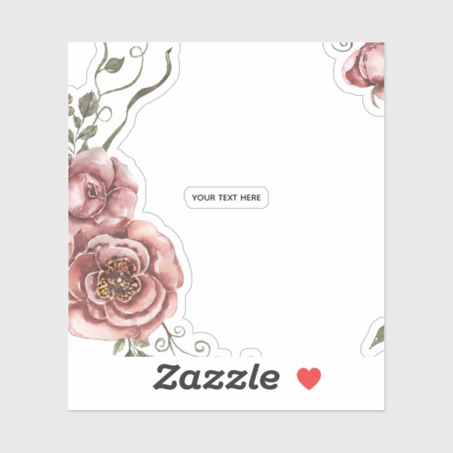 Sticker Créez votre propre floral  (Feuille)
