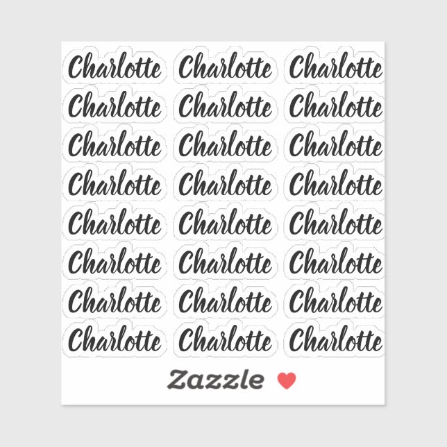 Sticker Créez votre propre nom de script personnalisé élég (Feuille)