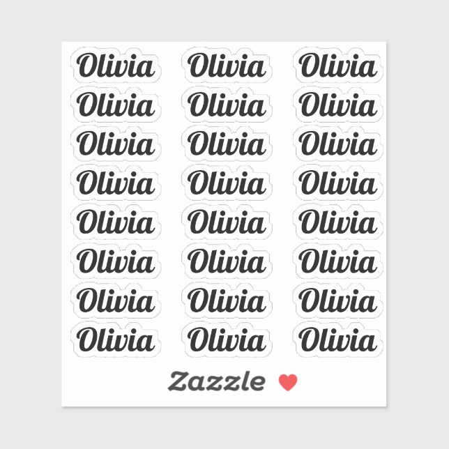 Sticker Créez votre propre nom de script personnalisé mode (Feuille)