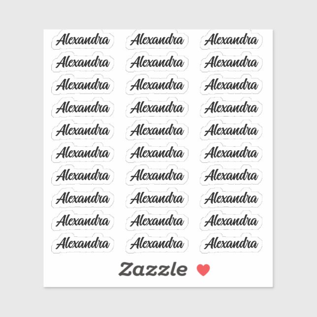 Sticker Créez votre propre nom de script personnalisé mode (Feuille)