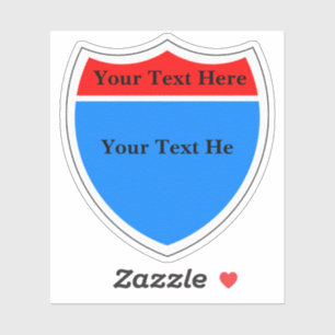 Sticker Créez votre propre panneau routier inter-États