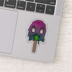 Sticker Crème de glace nocive, Monstre de crème glacée