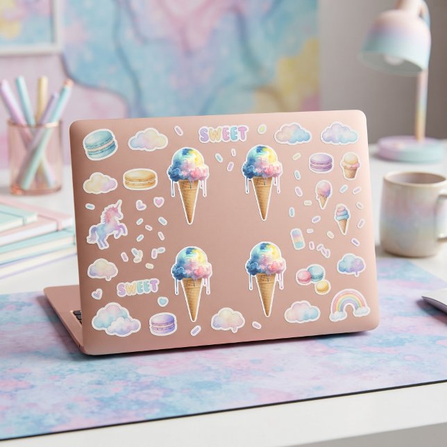 Sticker Crème Glacée (Créateur téléchargé)