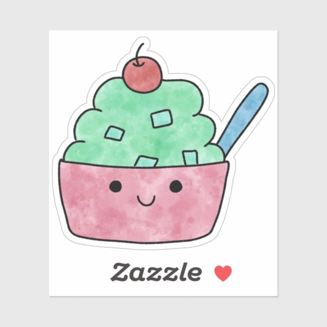 Sticker Crème glacée aux fruits délicieux (Feuille)