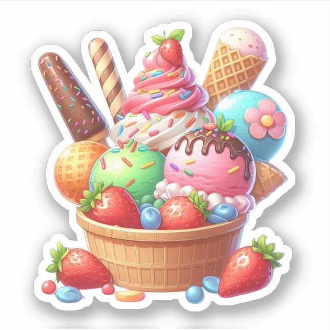 Sticker crème glglace (Devant)