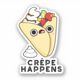 Sticker Crepe se passe amusant jeu de nourriture