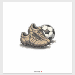 Sticker Crépuscule Chaussures De Football Et Conception De