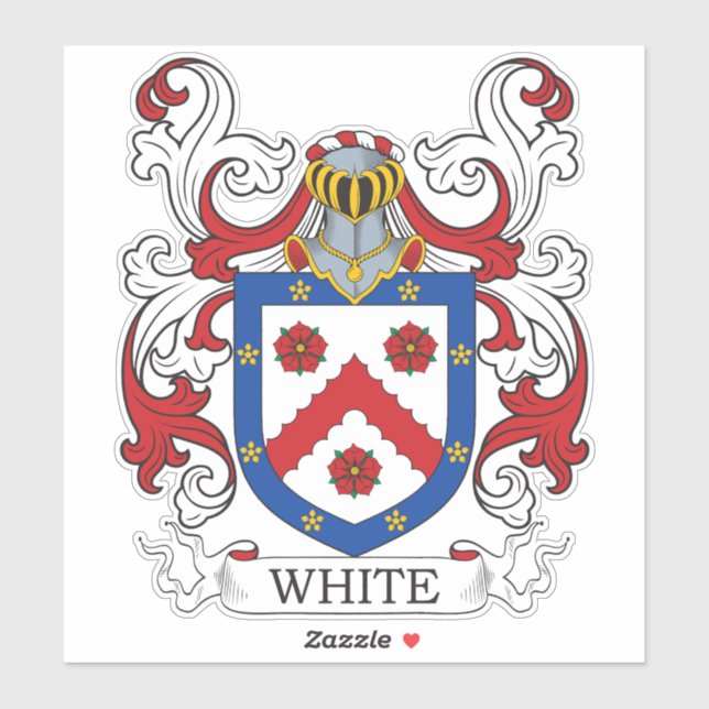 Sticker Crest de la famille blanche (Feuille)