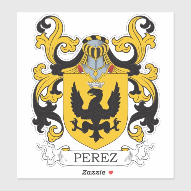 Sticker Crest de la famille Perez (Feuille)
