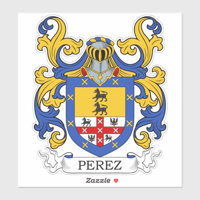 Sticker Crest de la famille Perez (Feuille)
