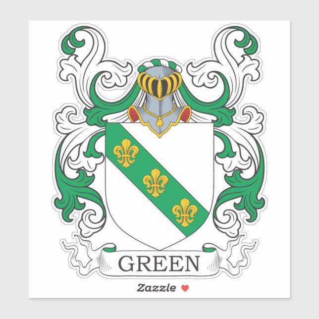 Sticker Crest de la famille verte (Feuille)