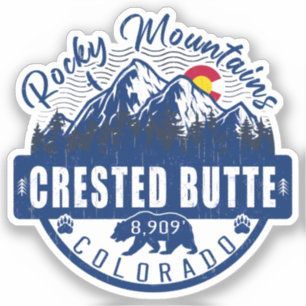 Sticker Crested Butte Colorado - Camping Ski Souvenirs