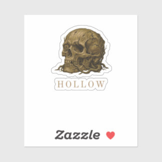 Sticker CREUX | Crâne Relique en Bois Esthétique