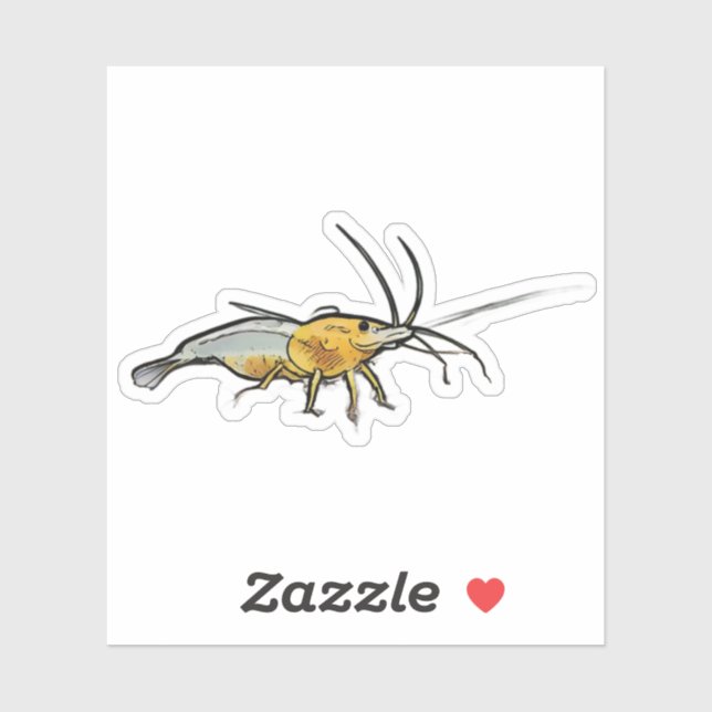 Sticker crevette Yellow King Kong (Feuille)