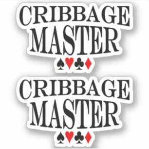 Sticker Cribbage Master 2x Vinyl