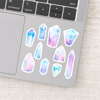 Sticker cristaux brillants bleus