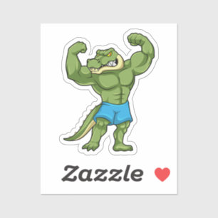 Sticker Crocodile comme Bodybuilder extrême
