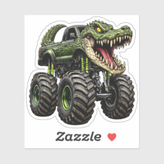 Sticker Crocodile Off-Road Monster Truck 