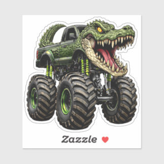 Sticker Crocodile Off-Road Monster Truck 