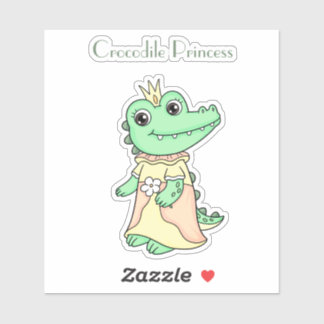 Sticker Crocodile Princesse