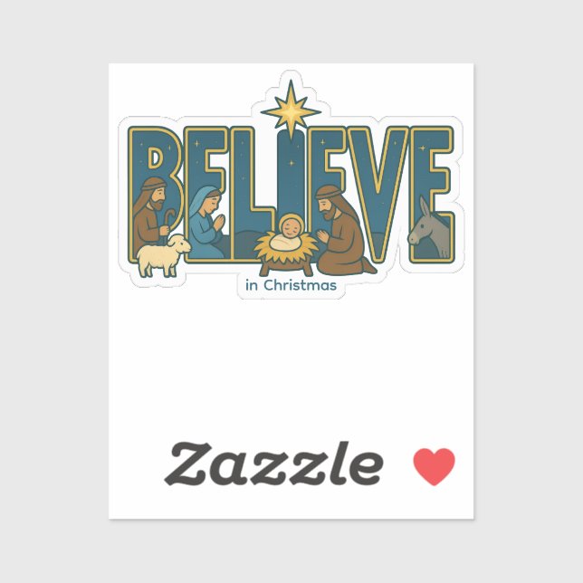 Sticker Croire à la Nativité (Feuille)