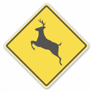 Sticker Croisement de cerfs communs