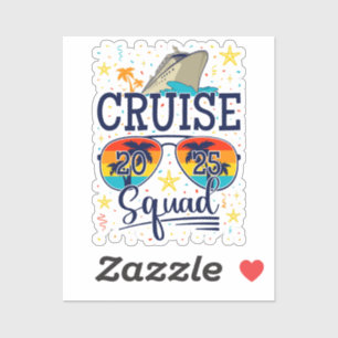 Sticker Croisière 2025 Croisière Vacances Vinyl
