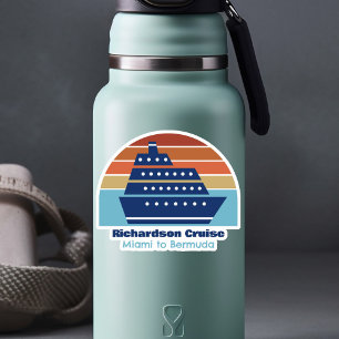 Sticker Croisière Coucher de soleil Personnalisé vacances 