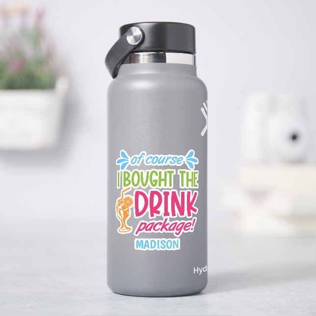Sticker Croisière de nom personnalisé (HydroFlask)