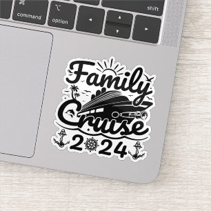 Sticker Croisière en famille 2024 Cool Funny Voyage en fam
