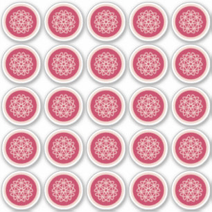 Sticker Croissance Nucléaire - magenta sur seigle. Autocol