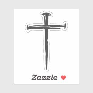 Sticker Croix aux trois clous