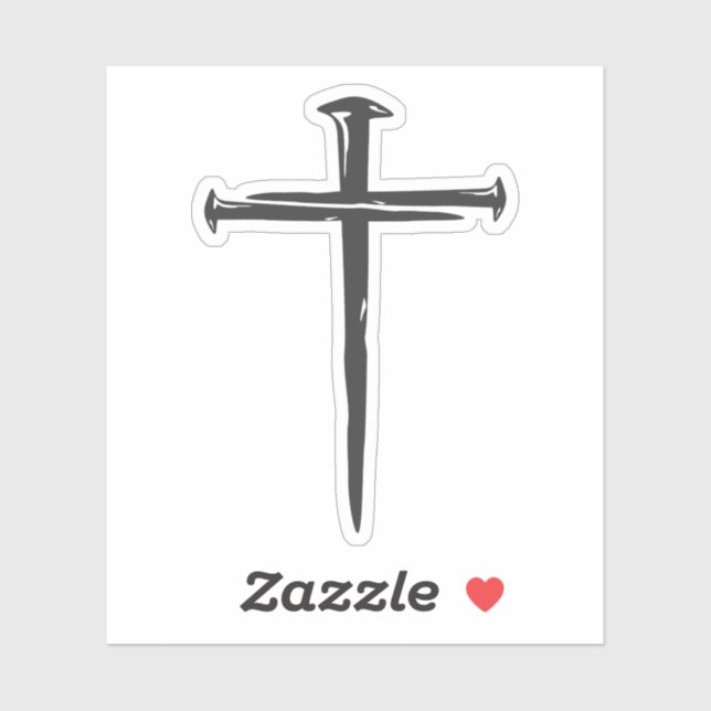Sticker Croix aux trois clous (Feuille)