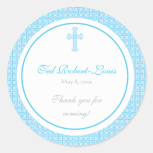 Sticker Croix Bleue Étiquette de adresse/Faveur