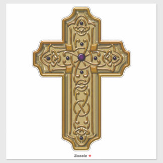 Sticker Croix celtique ornementale de style celtique