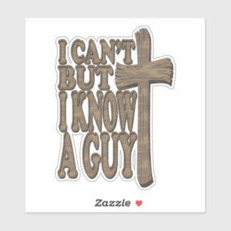 Sticker Croix de bois du Christ 3d Conception chrétienne