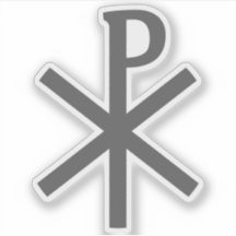 Croix de Chi-Rho (gris)