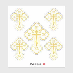 Sticker Croix orthodoxe Gold NIKA