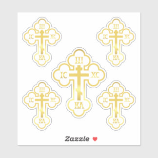 Sticker Croix orthodoxe Gold NIKA