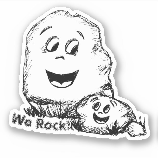 Sticker Croquis de Father and Son Rocks (Devant)