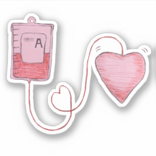 Sticker Croquis de lecteur de sang