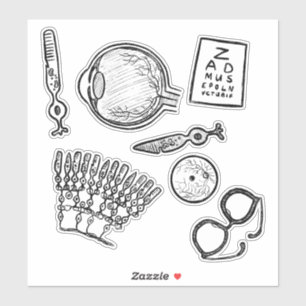 Sticker Croquis d'ophtalmologie