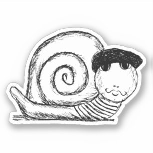 Sticker Croquis Escargot d'escargot français